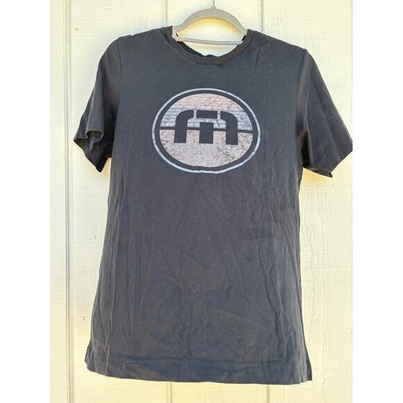 TravisMathew Logo T Shirt, Black With Front M Logo.‎  Size M - Picture 1 of 4